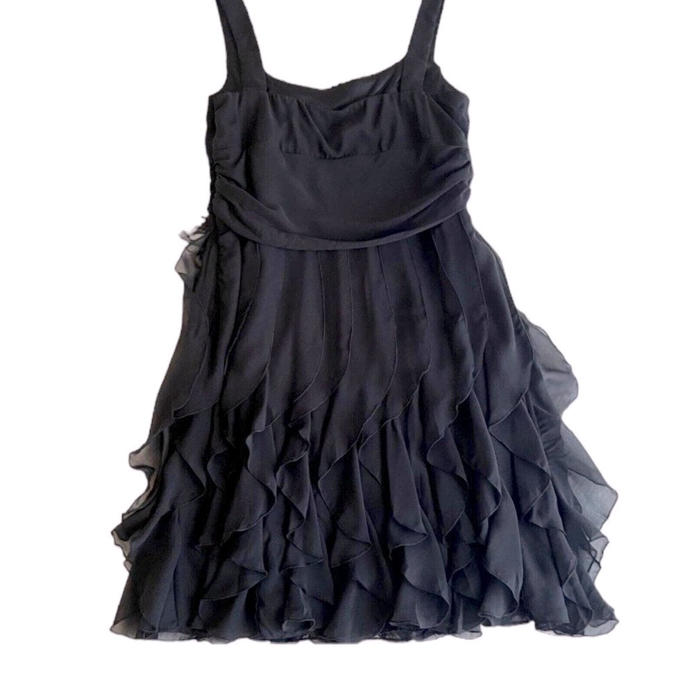 Bisou Bisou Little Black Tiered Sleeveless Dress Size 12